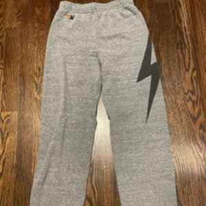 KIDS BOLT PRINT SWEATPANTS - HEATHER GREY